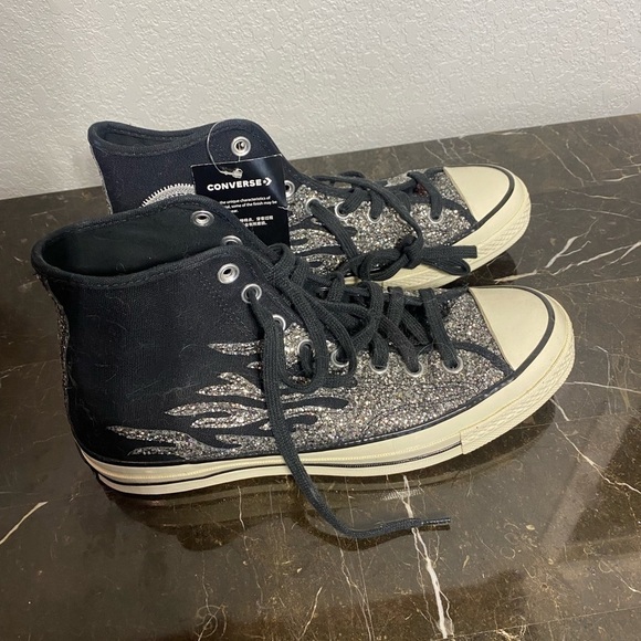 Converse All Star Chuck 70 Hi Glitter Flames - Picture 6 of 9